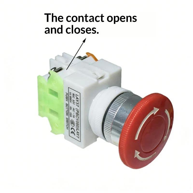 1 Set Waterproof Safety Stop Push Button With Rain Cover 10A Emergency Stop Button Switch Box For Industrial Machine