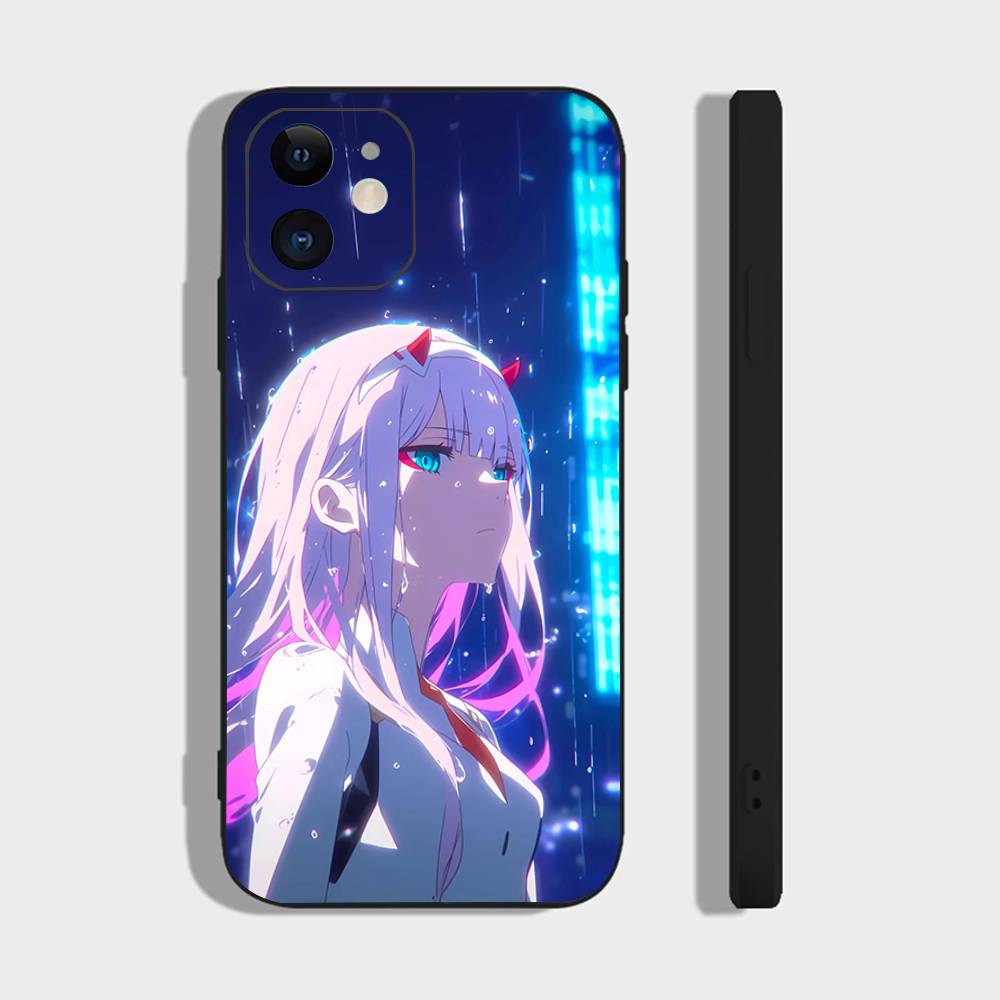Zero Two Animation DARLING In The FRANXX Phone Case For IPhone 17 Air 16 15 14 13 Pro Max 11 12 Black Silicone Cover