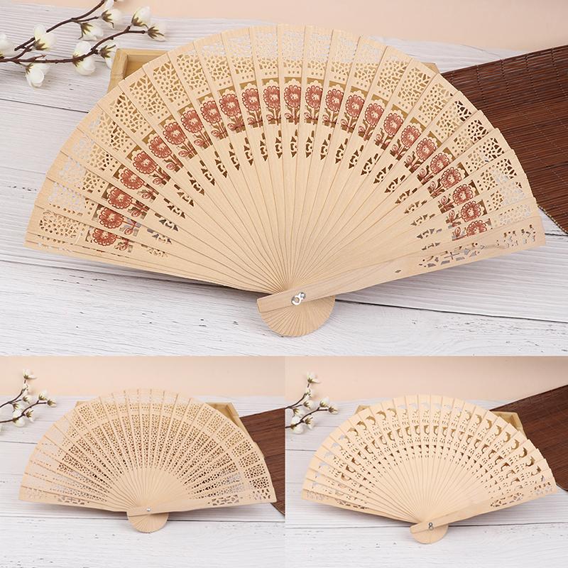 Folding Fan Wooden Fan Art Folding Carved Hand Fan Wedding Fan Art Dance Fan