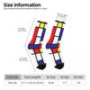Piet Mondrian Socken Abstrakte Geometrische Kunst Rot Blau Gelb Rechtecke Strümpfe Herren Radsocken Herbst Antibakterielle Socken
