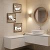 3 Stück Vintage Badezimmer Holzschilder 2 Flache Toiletten Hängende Ornamente Haus Badezimmer