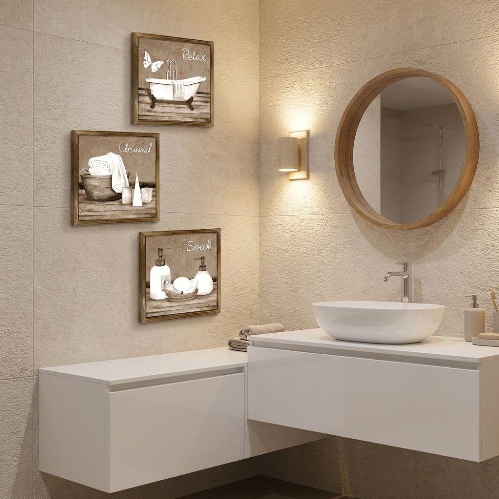 3 Stück Vintage Badezimmer Holzschilder 2 Flache Toiletten Hängende Ornamente Haus Badezimmer