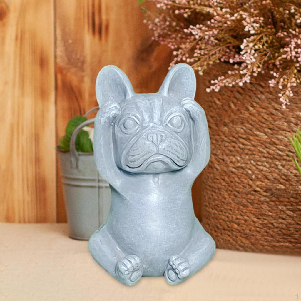 Statue Dog Sculpture Creative Sitting Garden Ornaments Outdoor Flower Beds Decor Gift