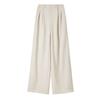 Women's High-Waist Pleated Wide-Leg Trousers
