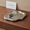 Vassoio Decorativo Irregolare a Forma di Nuvola Finitura Lucidato a Specchio Vassoio Piccolo Portatile per Toeletta Bagno Viaggio Hotel Decorazione da Tavolo