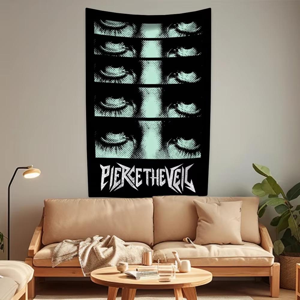 Rock Band Tapestry PPierce The Veils Flag Poster Banner Music Art Home Decor Headboard Aesthetic Background Cloth Concert Party