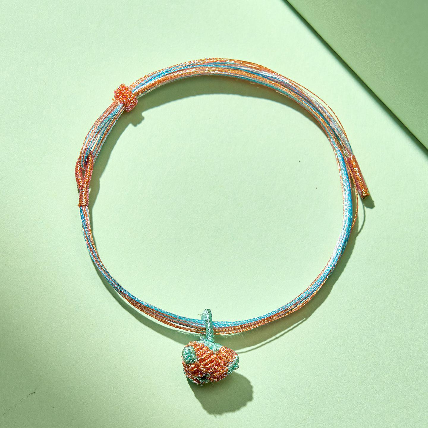 Handmade Five-Color Rope Bracelet - Dragon Boat Festival Iridescent Zongzi Design for Children  Women