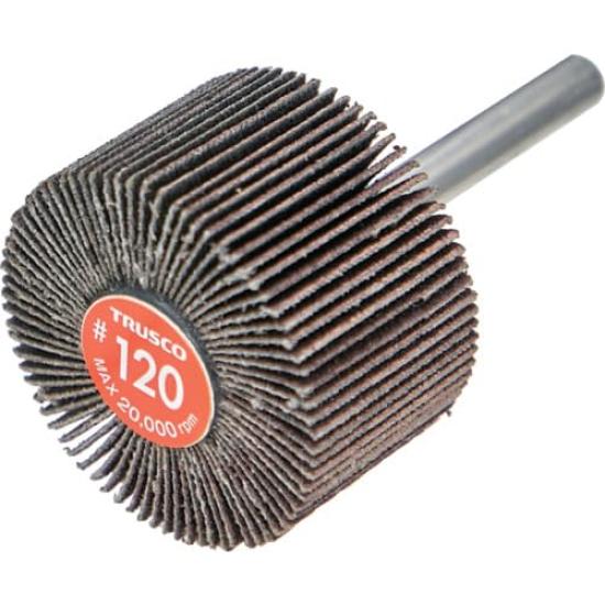 TRUSCO Ekonomický lamelový kotouč Průměr dříku Vnější průměr 40 mm x Šířka 25 mm x Délka dříku kotouče, 6 mm, 35 mm, #120 (Balíček 5) EF4025-120