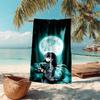 proof beach towel with Nezuko Demon Slayer Muichiro Tokito pattern - soft,absorbent,quick-drying,machine washable - perfect for swimming,camping,bathi