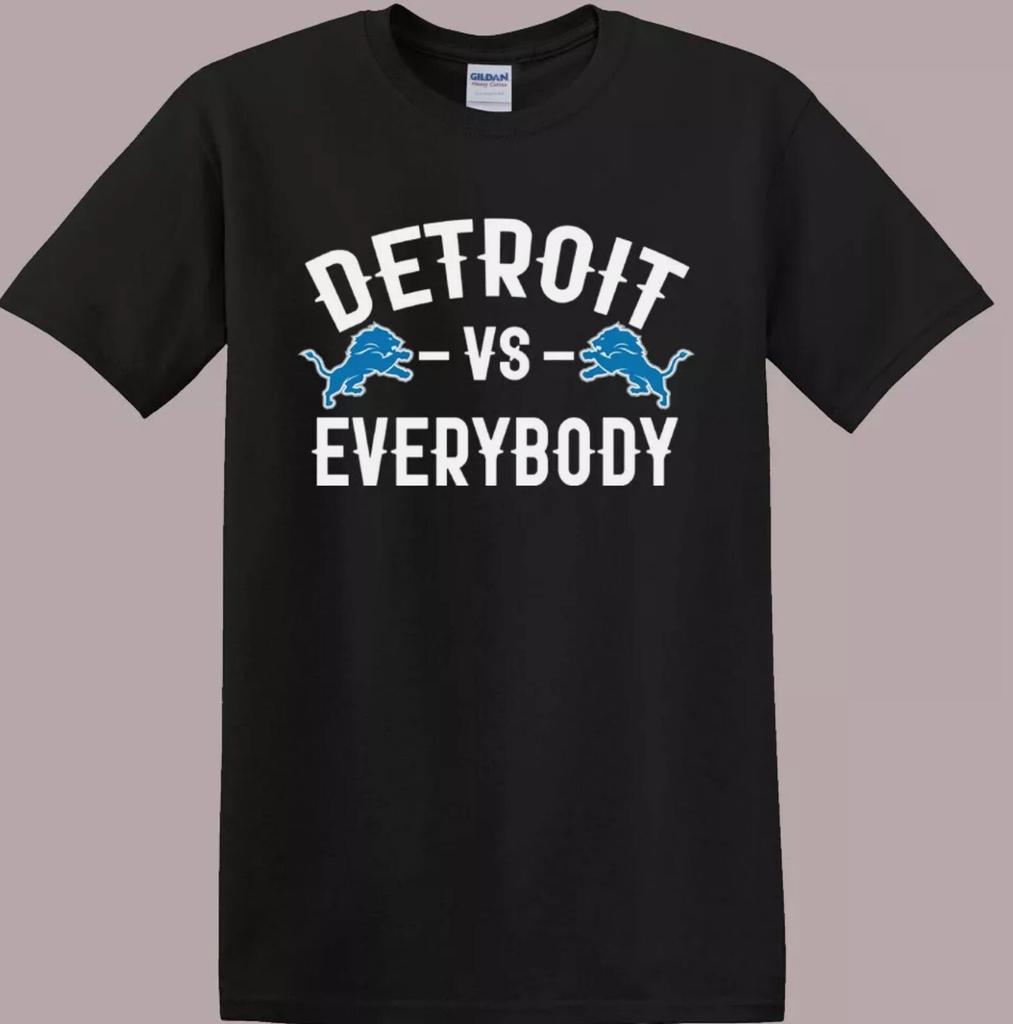 26 Detroit VS Everybody Black T-Shirt Size S to 5XL Unisex T-Shirt