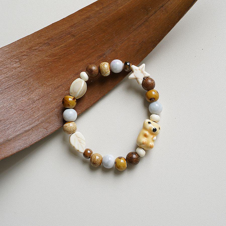 

Керамический браслет из Цзиндэчжэня: Подарок для женщин ручной работы из бисера, тканый, в древнекитайском стиле