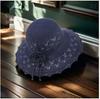 2025 Women's Korean Style Lace Dome Wide Brim Sun Hat - Summer Beach Knitted Sun Protection