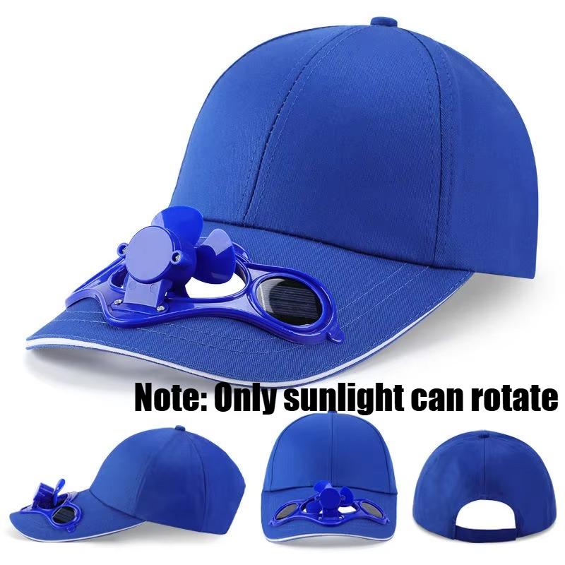 Summer Men Women Sport Outdoor Sun Protection Baseball Hat Cap with Solar Sun Power Cooling Fan Cool Casual Sun Visor Cap