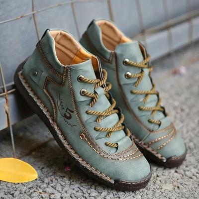 Herenschoenen Mode Motorlaars Waterdichte Leren Laarzen Winter Vetersluiting Platformlaars Nieuwe Hoge Top Laarzen voor Mannen Botas Hombre
