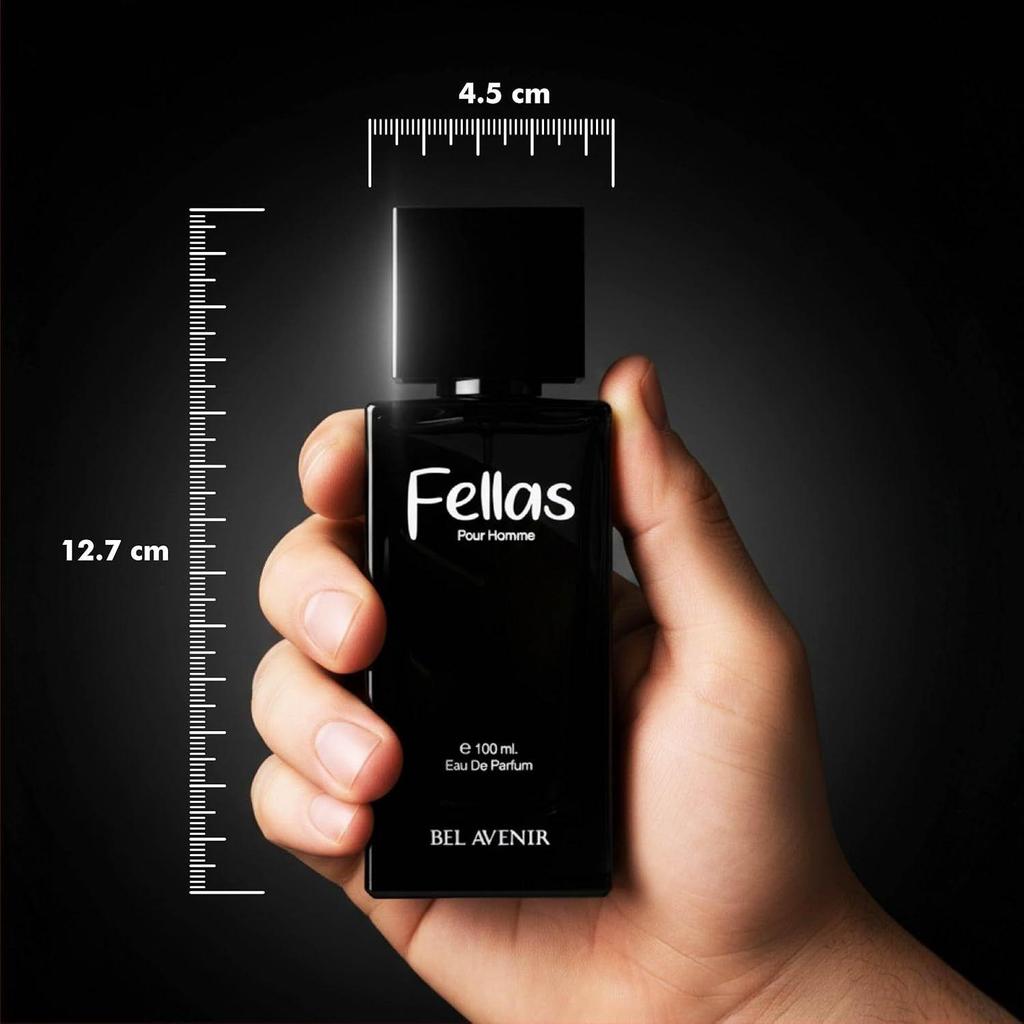 Bel Avenir Fellas Long Lasting Perfume for Man | Woody Aquatic Perfume | Fresh Citrus, Patchouli & Ambergris Notes | Daily and Date Night Fragrance |