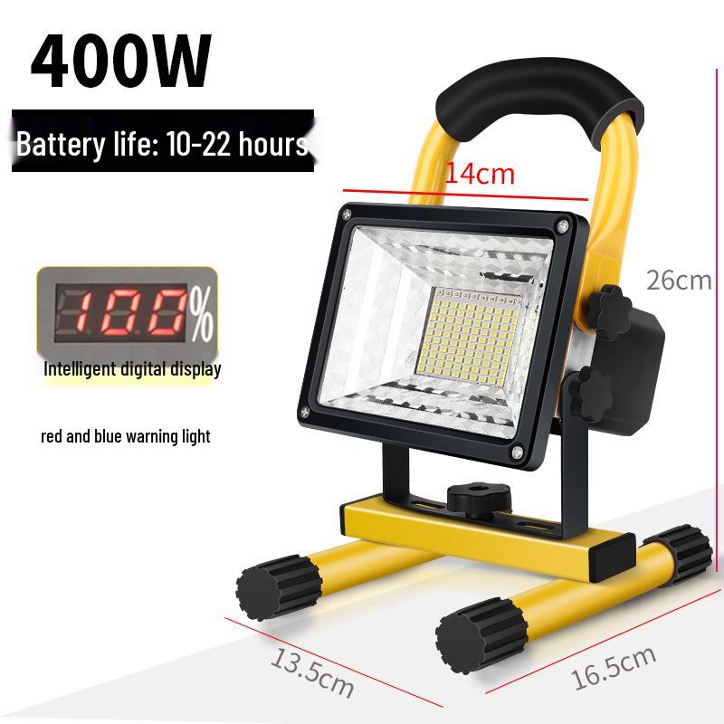 Rechargeable LED Floodlight: Strong Outdoor Emergency Light for Construction, Power Outages, Camping, Handheld Household Use