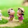 Miniature Craft Decoration Couple Figurines PVC Fairy Garden Decor  Home Wedding