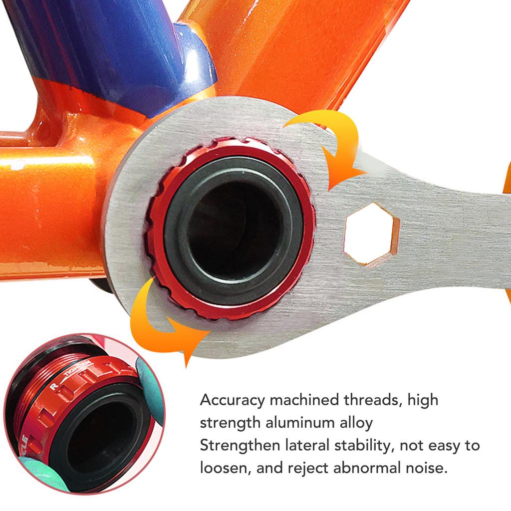 LeBycle Threaded Bike Bottom Bracket CNC Machining BB91 Mountain Bike Bottom Bracket for Outdoor Cycling