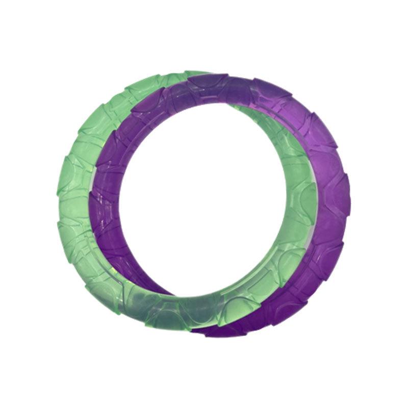 

Durable Donut Dog Toys for Medium & Large Breeds - Easy to Clean, Bite-Resistant. Ideal for Border Collies & Golden Retrievers.