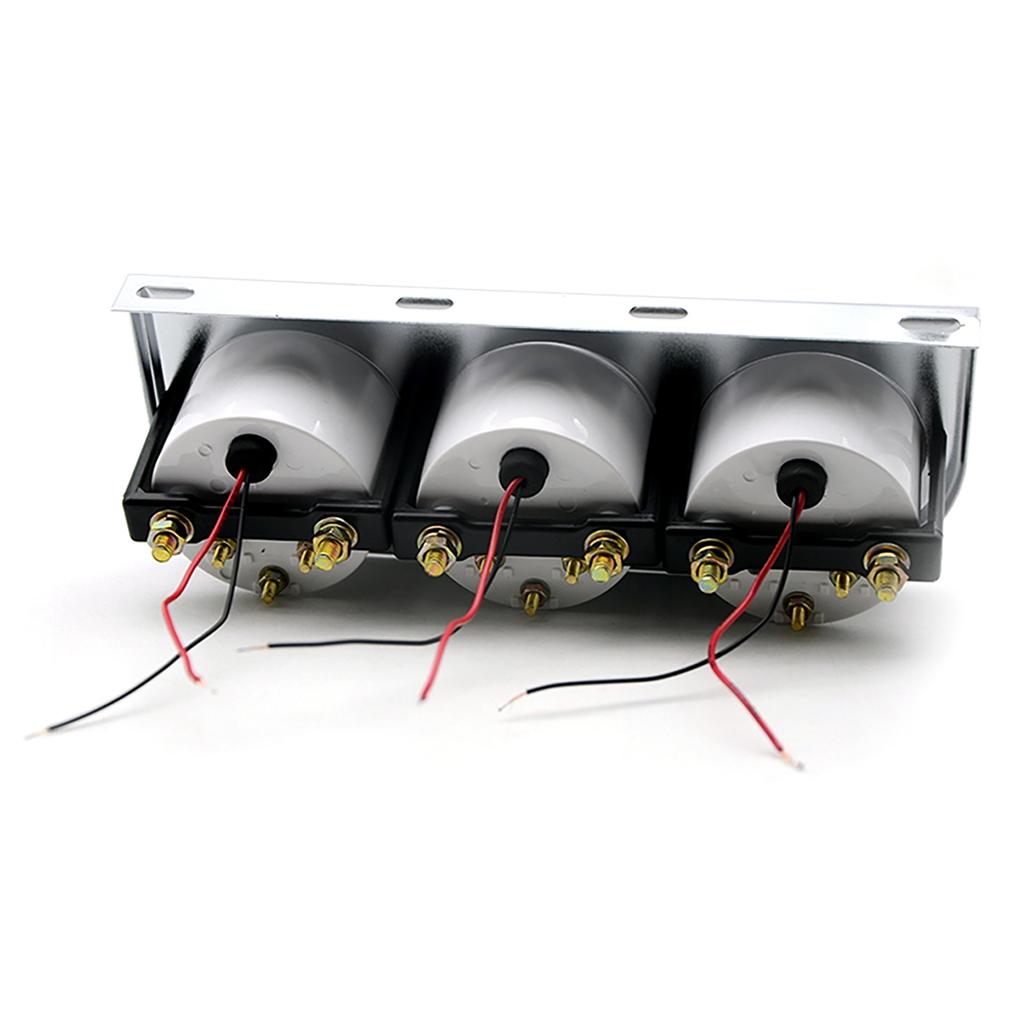 52MM Oil Pressure Fahrenheit Water Temperature Gauge Voltmeter Chrome 3 In 1 Gauge Kit  Car Motorcycle Meter