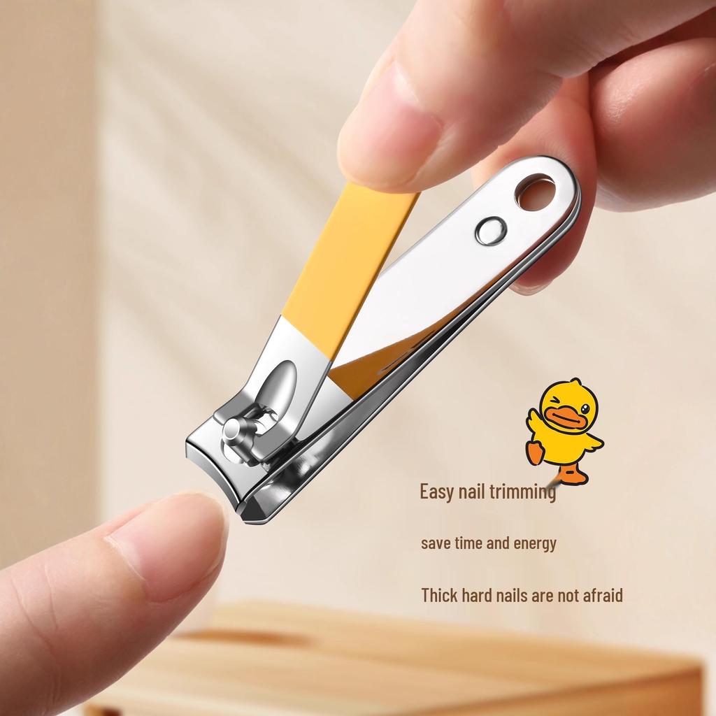 Cartoon Nail Clipper Set: Cute, Portable Grooming Kit with Cuticle Pusher, Tweezers, and Ear Pick for Men & Women.