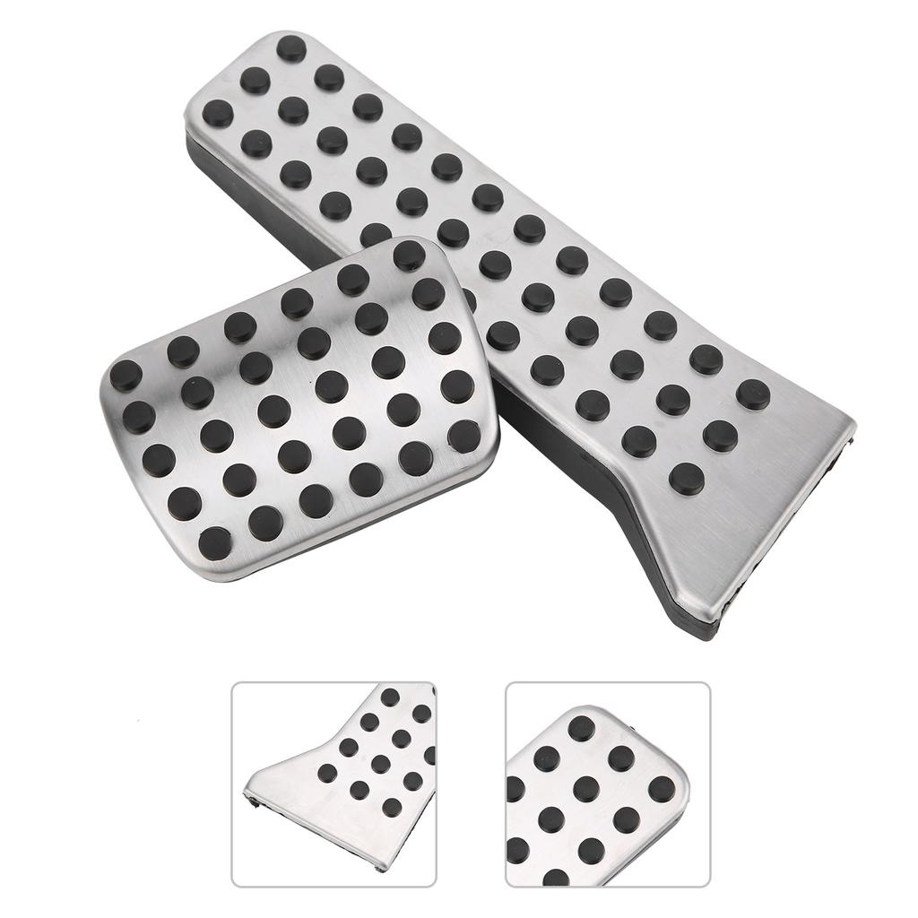 2PCS Brake Accelerator Pedal Kit Stainless Steel PPE Rubber Replacement for Mazda CX?3 2016?2019
