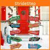 Party Themed Christmas Wooden Stake Design Paper Signage For Seasonal Event