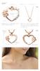 Hawaiian Jewelry Necklace Pendant Plumeria with Zirconia Heart Pink Gold Coating Jewelry [LocoMocoAloha] [Genuine]