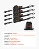 Retractable Ratchet Straps, 25.4 mm x 4.9 m, Tie Down Straps with S Hooks, 700 kg Break Strength, Carry Bag, Tie Down Ratcheting for Moving, Trailers,