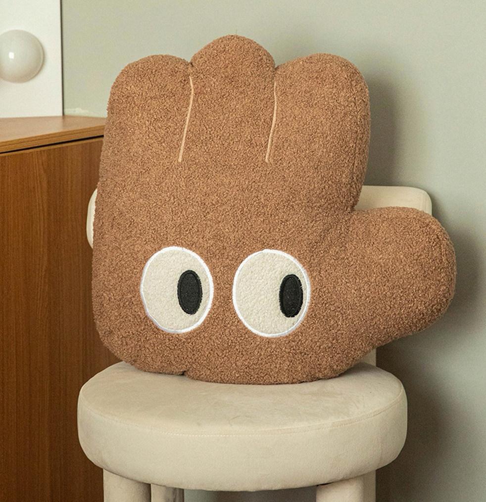 Cartoon Palm Throw Pillow Plush Toy Living Room Sofa Pillow Cushion Girl Bedroom Bay Window Tatami Doll 58*58cm(0.6kg)