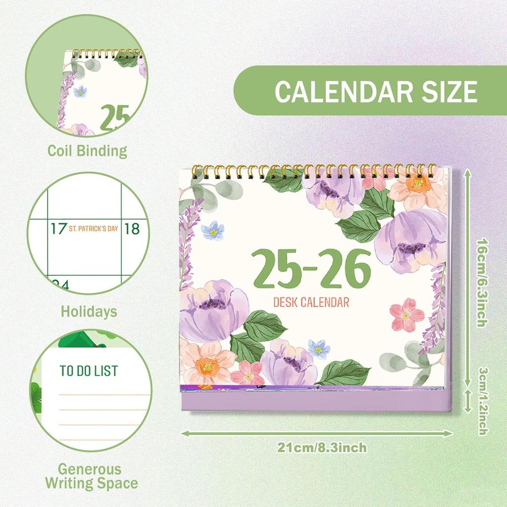 Holiday Desk Calendar 2025-2026,october 2025 to december 2026 Festival Planner for Home Office Desk Organizer