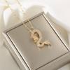 Lip Chain Hip Hop Domineering Infinite Copper Micro-inlaid Zircon Dragon Lady Necklace Temperament Light Luxury Niche Design Sense