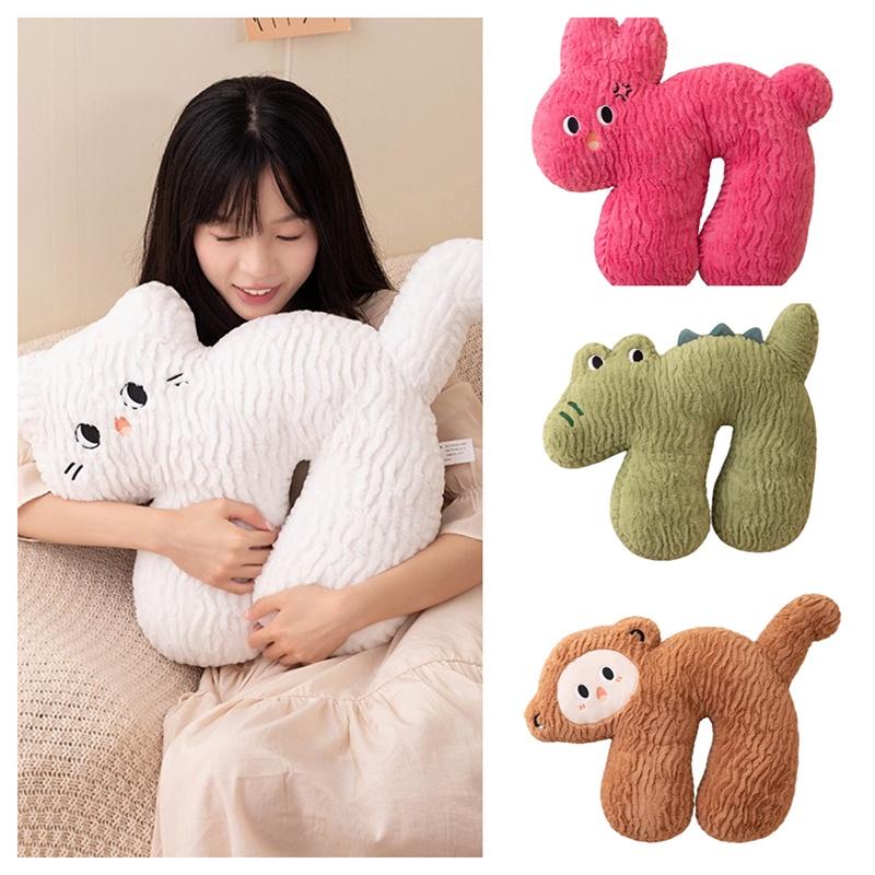 Cute Cartoon Plush Cushion Pillow For Sleeping Office And Car Seats
