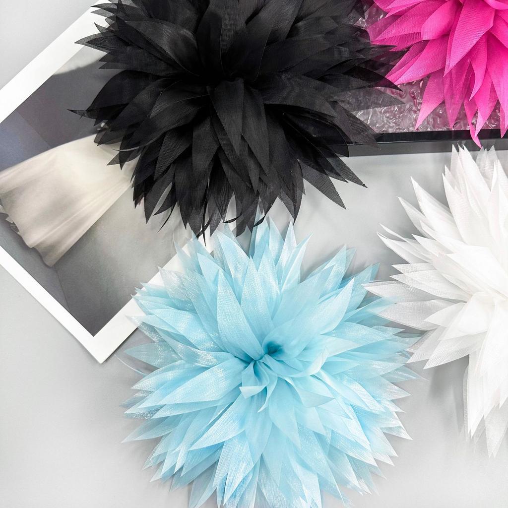 Exquisite Mesh Yarn Multi-Layer Three-Dimensional Flower Corsage Cloth Sticker Diy Decorative Clothing Dress Hair Accessories Headgear Accessories