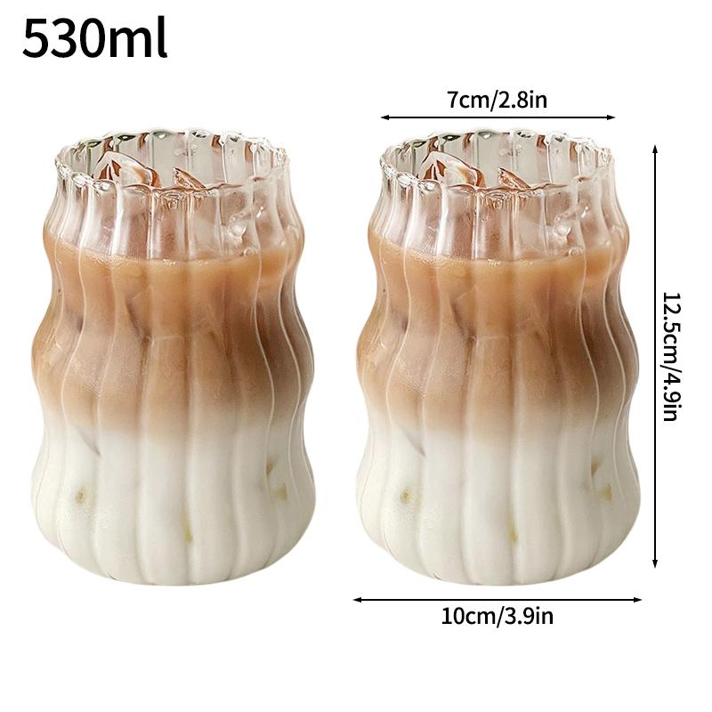 Transparent Glass Cup Milk Tea Coffee Cups Creative Water Bottle Coffee Cups Drinkware Cup Whiskey Glass Coffee Mug Kitchen