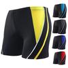 Patchwork Color Inner Drawstring Swimming Trucks with Lining Mid-rise Fine Sewing Men Adult Hot Spring Swim Shorts Beachwear