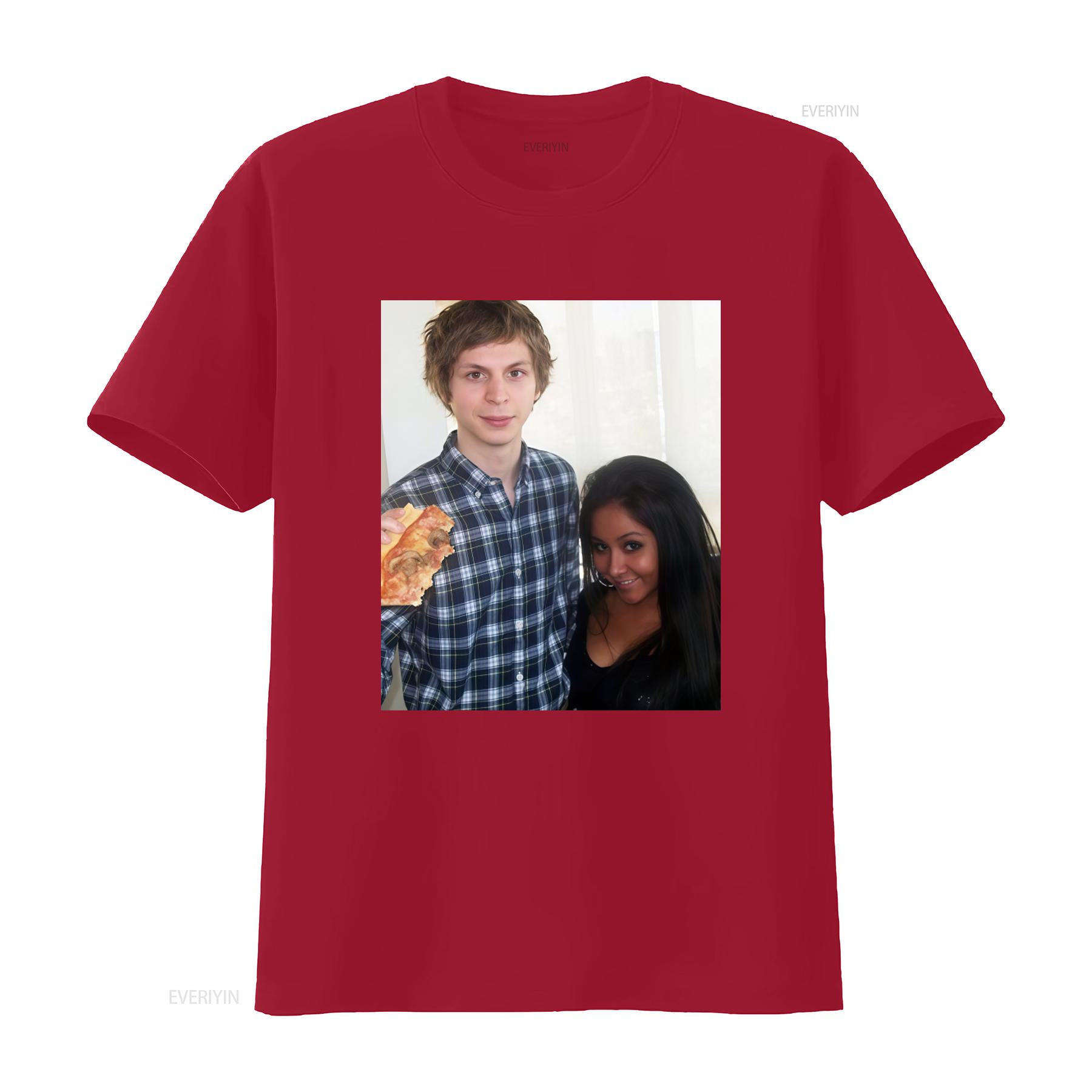 Micheal Cera Snooki T Shirt Y2K Icons Jersey Shore Inspired vintage Washed Top For Everyday Wear fashion homme Soft Stylish S