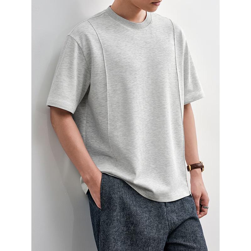 HAUT TON Men's 3D Split Line Short Sleeve T-Shirt