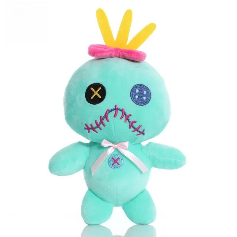 1522Cm Scrump Plush Toys Pendant Cartoon Lilo And Stitch Plush Toys Soft Stuffed Kawaii Green Doll Xmas Gift For Boys
