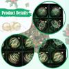 12Pcs Christmas Ball Ornaments Antique Style Christmas Tree Hanging Ornaments Decorative Hanging Baubles for Home Indoor Party