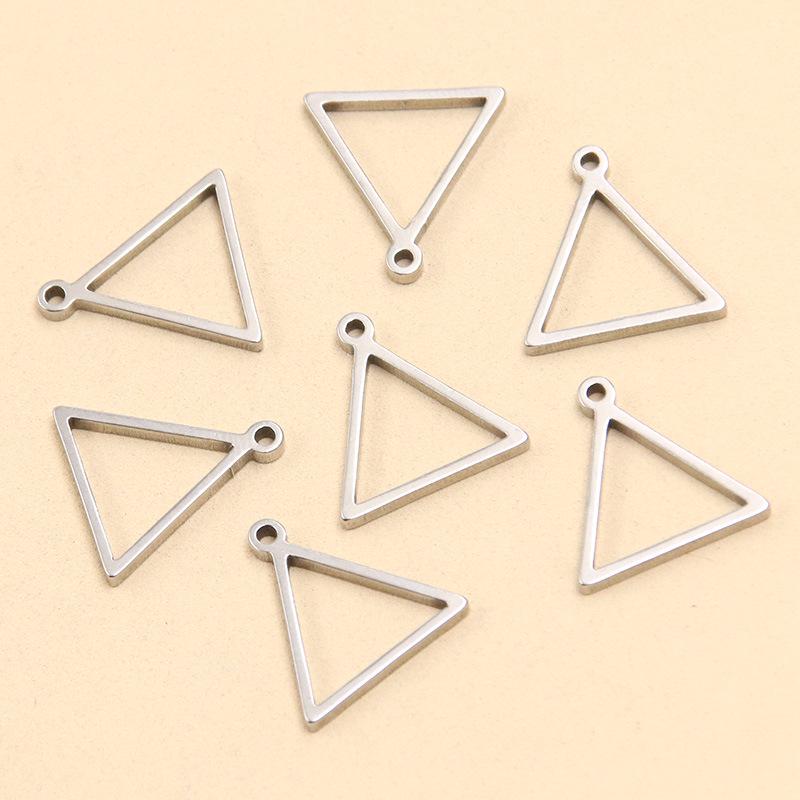Stainless Steel Geometric Charm Molds: 10 Models & 2 Colors - Pentagram, Rhombus, Circle, Water Drop, Moon Pendants