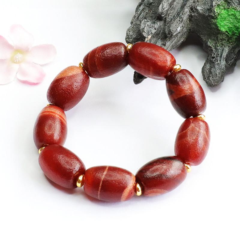 2026 Ximang Old Material Red Agate as Right Rain Bracelet Jewelry Factory Live Delivery S2042110