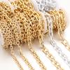 2-5 Yards Aluminiumkette Gold Silber Farbe Verdrehte Gliederketten Für Schmuckherstellung DIY Armband Halskette Kleidung Taschen Zubehör