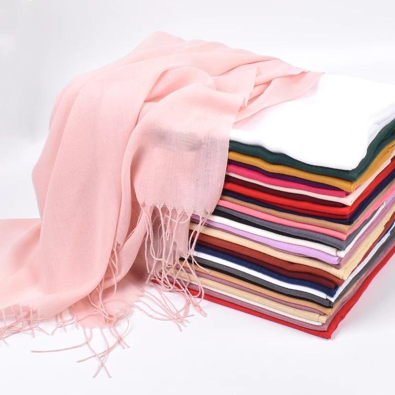 Solid Color Imitation Cashmere Scarf New Autumn Winter Solid Color Scarf for Both Men Women 100g Single Color Headscarf Shawl