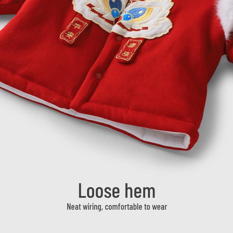 Youqi Baby Winter Fleece-Lined Festive Outfit Set