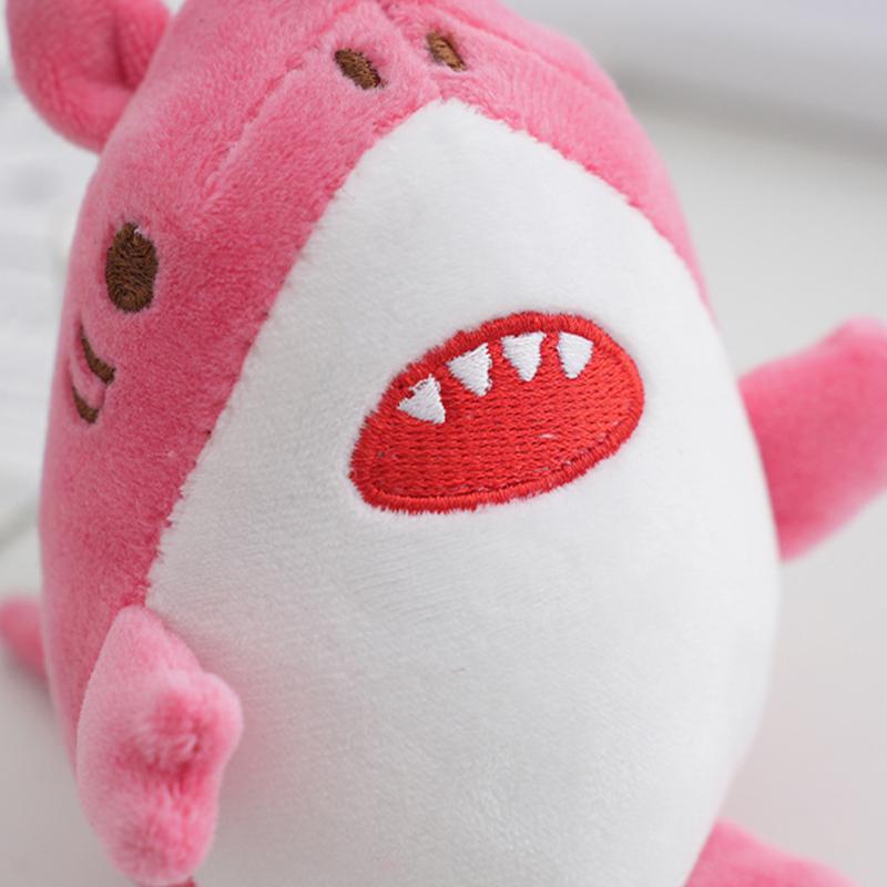 Cartoon Cute Shark Watermelon Plush Keychain Soft Stuffed Doll Pendant Keyring Bag Decoration For Children Kid Christmas Gift