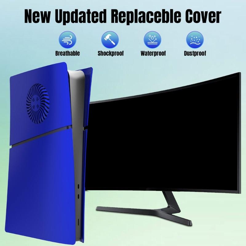 Replacement Hard Faceplate Anti Scratch Shell Protector Cover Game Console Dustproof Case for Slim Digital Version