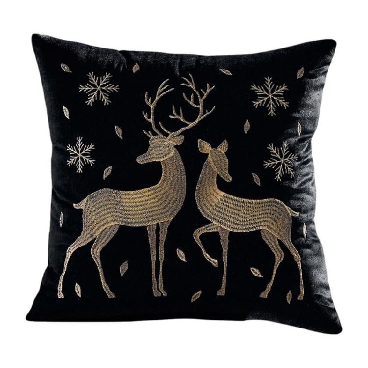 Reversible Plush Cushion Cover Christmas Designs Skin Friendly Fabric Home Office Decoration