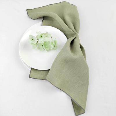 6PCS Square Dining Table Napkin Solid Color Tea Towel Multi-functional Cotton Linen Napkin  Party