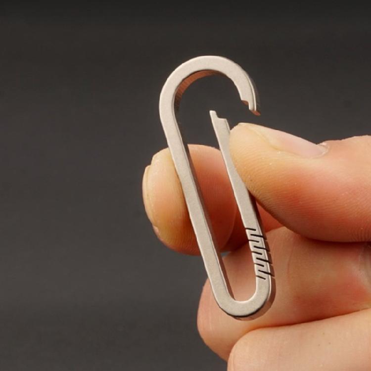 Heavy-Duty Spring Snap Hook Keyring Titanium Keychain Buckles Outdoor Carabiner